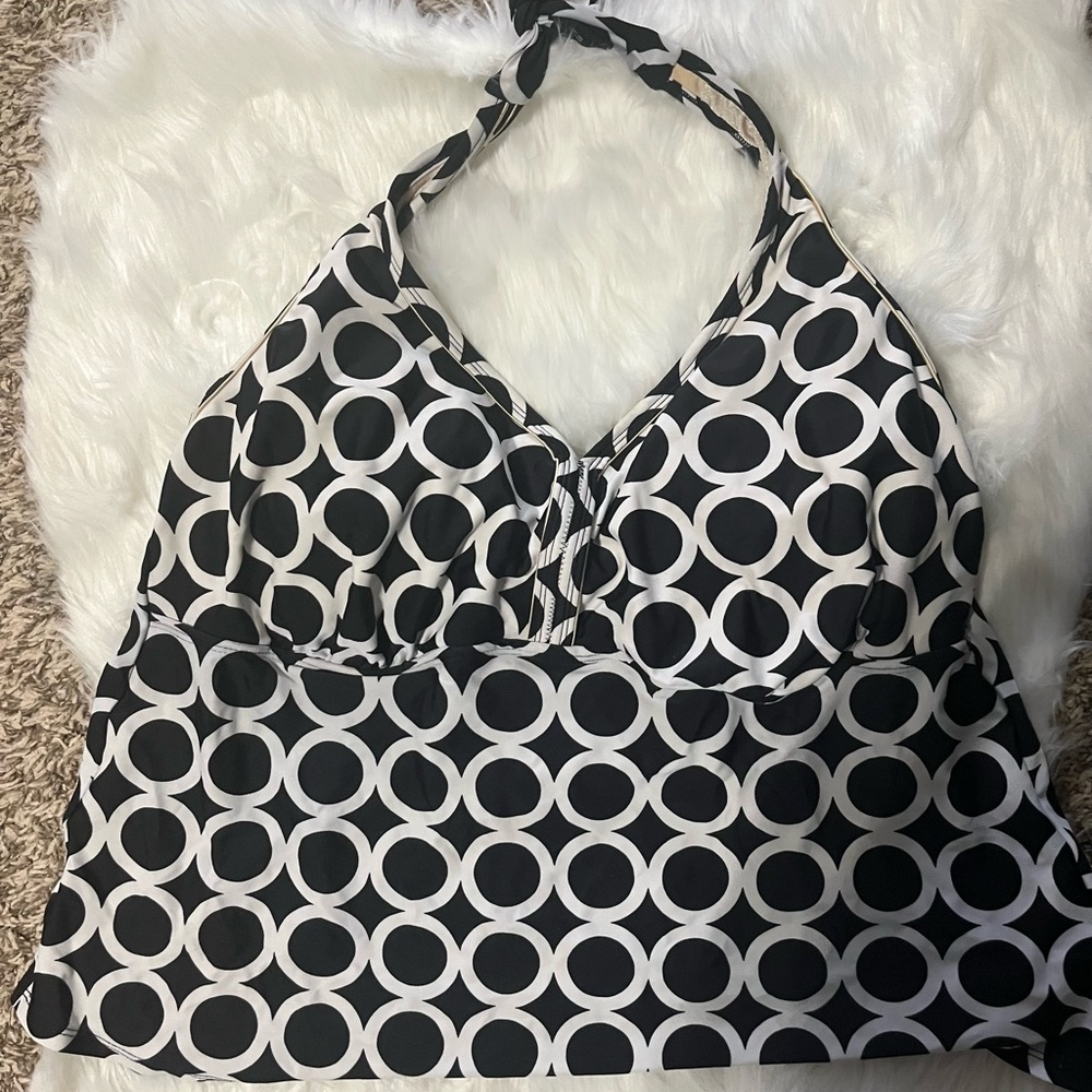 Black and White Halter Top swimsuit